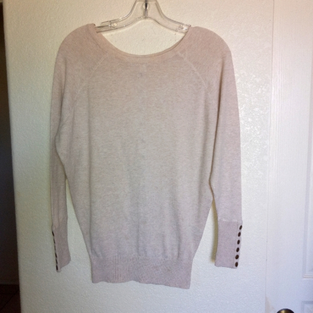 Wearing your heart on your sleeve xs sweater scoop neck studs/ sleeve be…